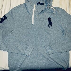 Ralph Lauren Big Pony Men's Light Gray Hoodie